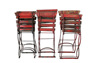 Set Of Six Folding French Antique Bistro Chairs - French Folding Garden Chairs - Antique French Cafe Chairs - French Antiques - Garden Antiques - Dining Chairs – French Garden Antiques - AD & PS Antiques