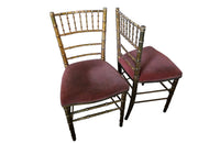 Set of Six Faux Bamboo Giltwood Chairs – Antique Theatre Chairs - Salon Chairs – Antique Side Chairs - French Antiques - Faux Bamboo – Decorative Antique Furniture - AD & PS Antiques