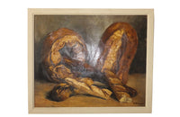 20th Century framed still life painting of bread loaves - Oil on paper. - Oil Painting - Signed Tarayre - Wall Art - French Decorative Antiques - Wall Decoration - Still Life Art - Antique Shops Tetbury - Signed by the artist,Tarayre - Decorative Antiques - AD & PS Antiques