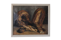 20th Century framed still life painting of bread loaves - Oil on paper. - Oil Painting - Signed Tarayre - Wall Art - French Decorative Antiques - Wall Decoration - Still Life Art - Antique Shops Tetbury - Signed by the artist,Tarayre - Decorative Antiques - AD & PS Antiques