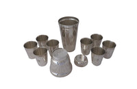 Art Deco Style Silverplated Playing Card Cocktail Shaker Set - Cocktail Shakers - Art Deco Style - French Decorative Antiques - Decorative Antiques - Decorative Accessories - Fine Dining Accessories - Gambling Accessories - Antique Shops Tetbury - AD & PS Antiquesh