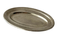 Charming little oval French silver plate tray engraved 'Restaurant Combe'. Maker stamp Felix Freres Toulouse to rear.