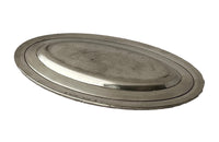 Charming little oval French silver plate tray engraved 'Restaurant Combe'. Maker stamp Felix Freres Toulouse to rear.