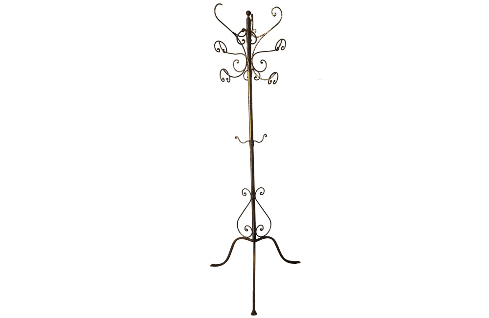 Vintage Spanish Gilt Iron Coat Stand - Mid Century Furniture - Spanish Antiques - Coat Stand - Portmanteau - Decorative Accessories - Hat Stand - adpsantiques - Antique Shops Tetbury - AD & PS Antiques