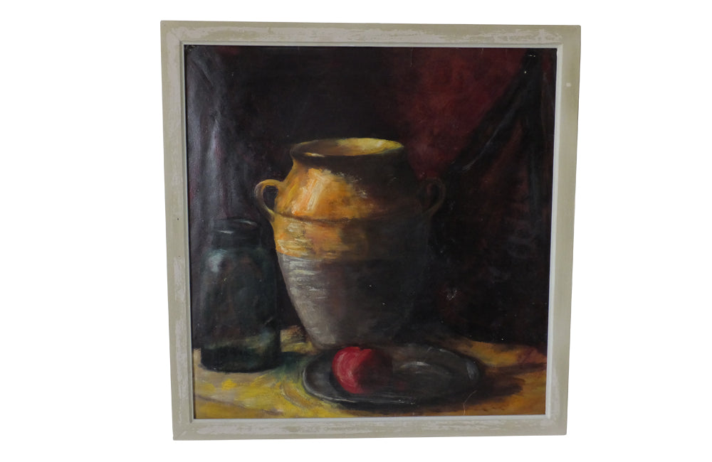 Sill Life With Confit Pot - Oil Painting - Still Life Paintings - Wall Decorations - French Art - Tararyre - French Decorative Antiques - Antique Shops Tetbury - AD & PS Antiques