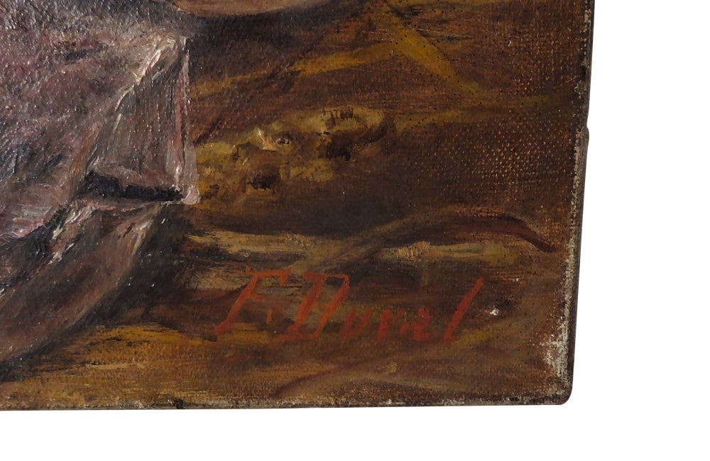 French Still Life painting Of A Basket Of Seafood - French Art - Oil On Canvas - Signed Artwork - French Decorative Antiques - Wall Art - Wall Decoration - French Antiques -Antique Shops Tetbury - AD & PS Antiques