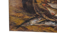 French Still Life painting Of A Basket Of Seafood - French Art - Oil On Canvas - Signed Artwork - French Decorative Antiques - Wall Art - Wall Decoration - French Antiques -Antique Shops Tetbury - AD & PS Antiques
