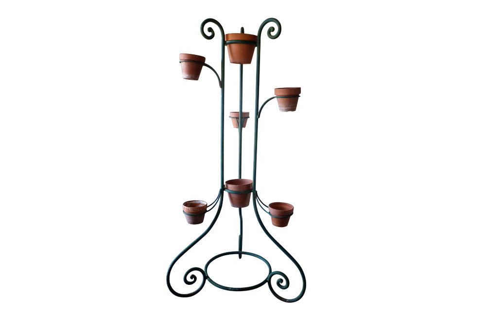 TALL FRENCH IRON FLORISTS PLANT STAND