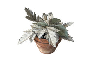 SMALL FRENCH TOLE & PORCELAIN POTTED PLANT