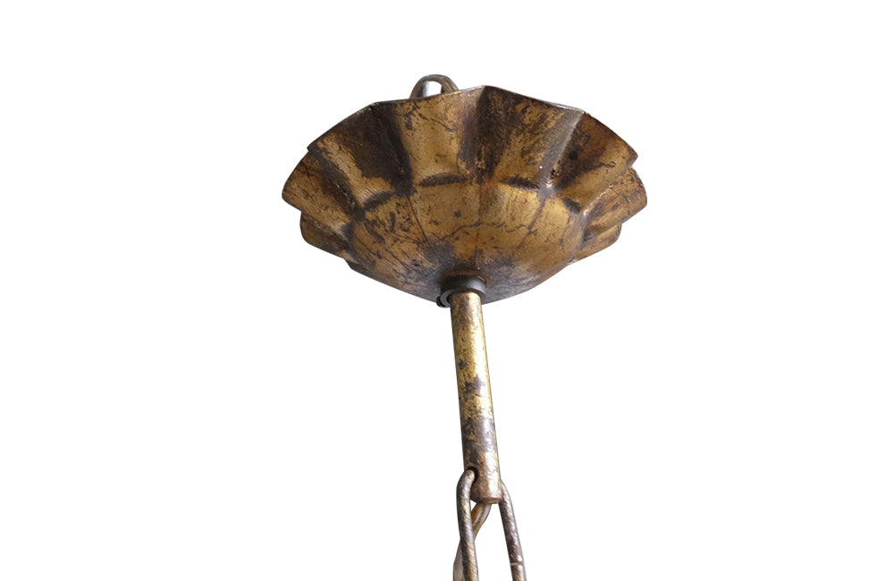 Small Bulrush Vintage Chandelier - Hollywood Regency Lighting - Vintage Chandelier - Mid Century chandelier – Lighting – Chandeliers - AD & PS Antiques