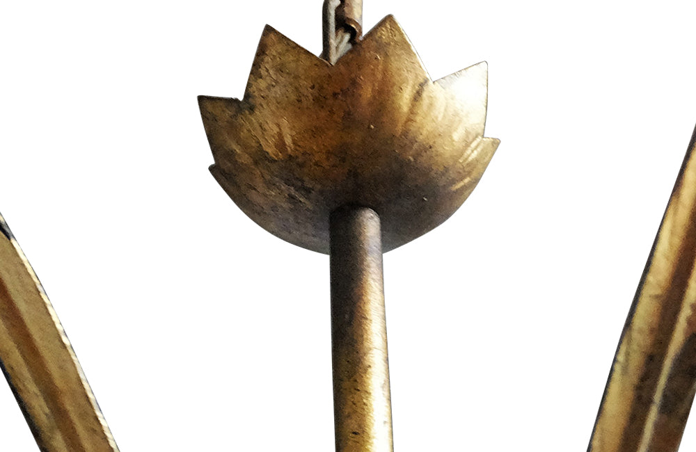 Small Bulrush Vintage Chandelier - Hollywood Regency Lighting - Vintage Chandelier - Mid Century chandelier – Lighting – Chandeliers - AD & PS Antiques