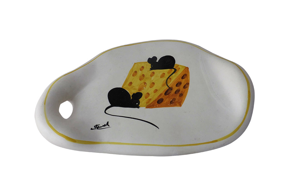 Vallauris Cheese Platter-Signed Ceramic Cheese Platter-Decorative Accessories-French Antiques-Mid Century Modern-Vintage French Ceramics-AD & PS Antiques