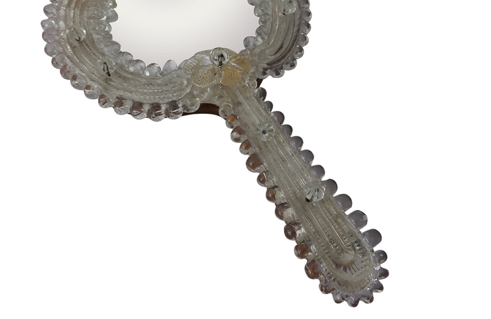 Vintage Venetian Table Mirror- Italian Antiques-Mid Century Modern-Italian Vintage Accessories-Mirrors-Vintage Mirror-Murano Glass Mirror-AD & PS Antiques