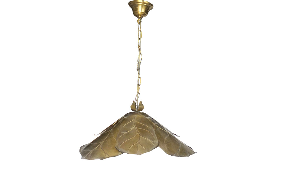 Brass leaf pendant light deals