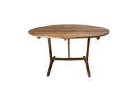 French 19th Century Oval Folding Vineyard Table - French Antique Furniture - Folding Antique Table - Vigneron Table - Farm Table - French Antiques - Antique Table - Antique Dining Tables - AD & PS Antiques