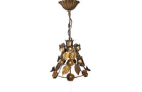 Vintage Gilt Tole Hanging Lights – Mid Century Lighting – Mid Century Chandelier - Vintage lighting - French Antiques - AD & PS Antiques