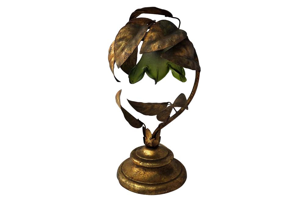 Vintage Gilt Tole & Glass Table Lamp-Vintage Lighting-Mid Century Lighting-French Antiques-Lighting-Table Lamps-AD & PS Antiques