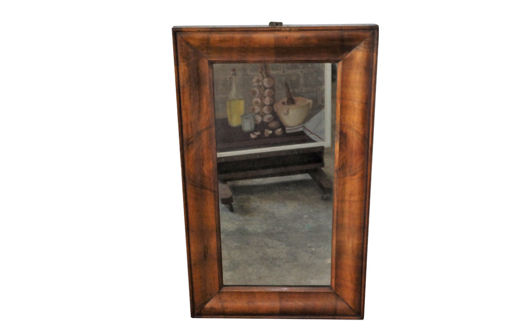 FRENCH WALNUT FRAMED MIRROR