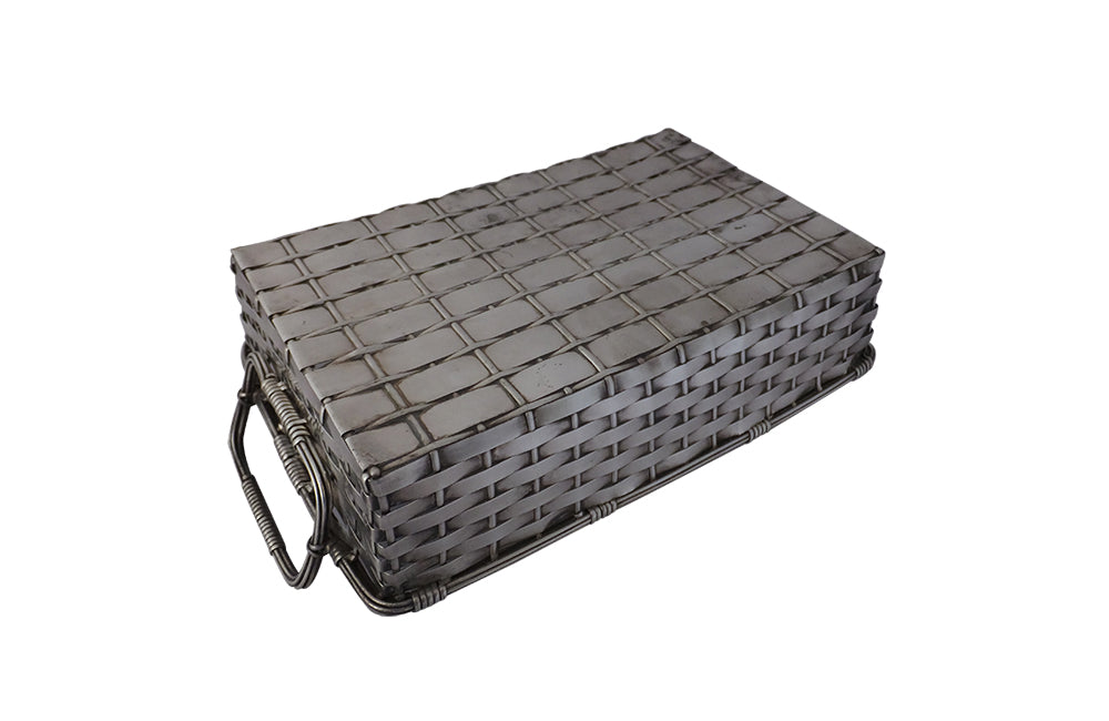 Silverplate Woven Bread Basket-Decorative Accessories-Wine & Food Accessories-Fine Dining Accessories-French Antiques-Decorative Antiques-AD & PS Antiques