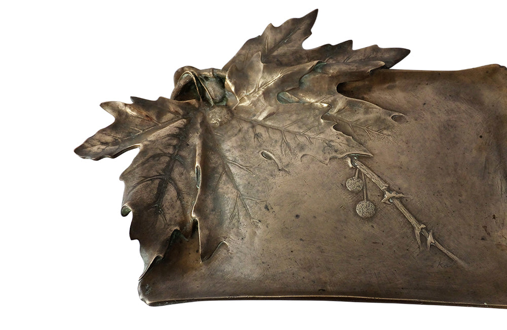 Bronze Art Nouveau Tray by Leon Kann-Art Nouves Antiques-Art Nouveau Tray-Bronze Tray-Decorative Accessories-French Antiques-AD & PS Antiques
