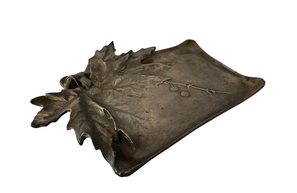 Bronze Art Nouveau Tray by Leon Kann-Art Nouves Antiques-Art Nouveau Tray-Bronze Tray-Decorative Accessories-French Antiques-AD & PS Antiques