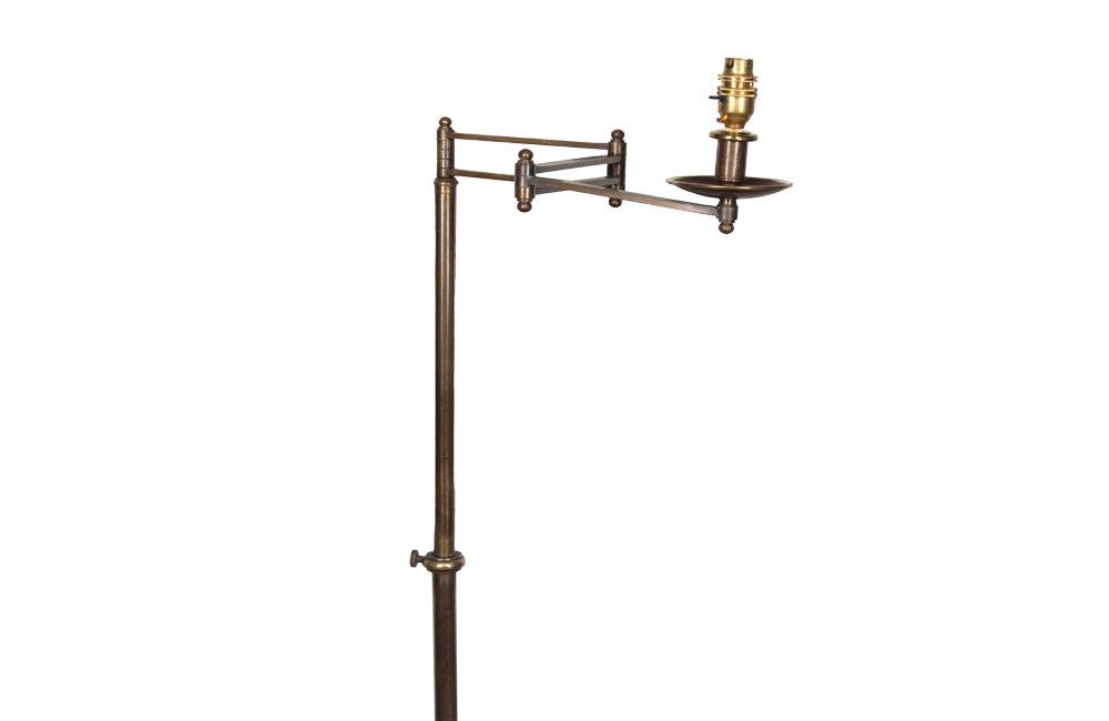 French Art Deco Style Brass Floor Lamp - Art Deco Lighting - Art Deco Lamp - French Antiques - French Antiques UK - AD & PS Antiques