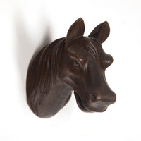 Carved Horse Head Wall Decoration-Equestrian Antiques-Carved Wall Decoration-Wall Art-Decorative Accessories-AD & PS Antiques