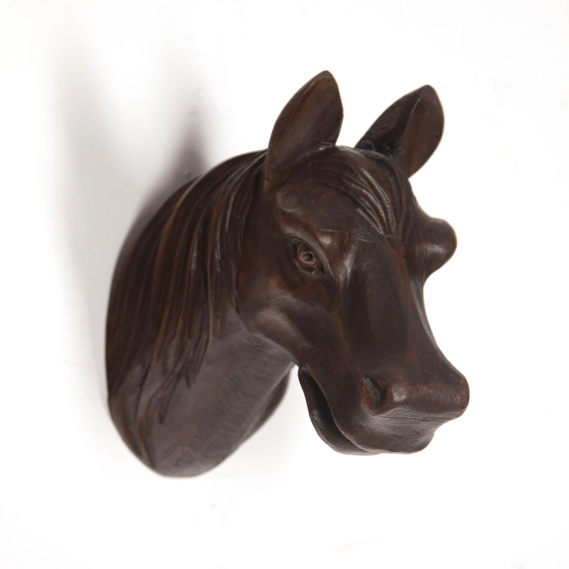 Carved Horse Head Wall Decoration-Equestrian Antiques-Carved Wall Decoration-Wall Art-Decorative Accessories-AD & PS Antiques