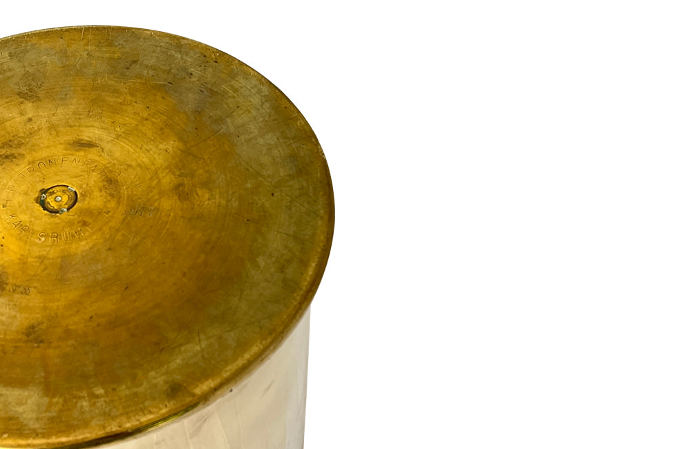 WW1 Brass Trench Art Champagne Bucket - French Decorative Antiques - Trench art - Champagne Bucket - Wine Cooler - Cache Pot - Decorative Accessories - Folk Art - Wine and food Antiques - Antique Shops Tetbury - adpsantiques - AD & PS Antiques