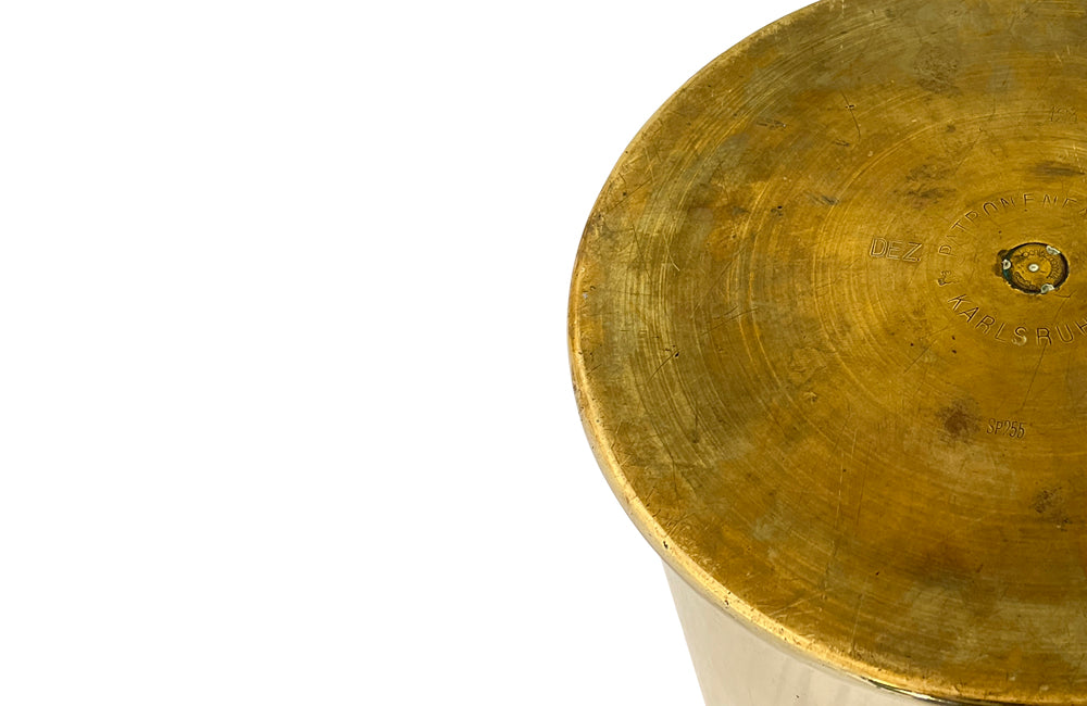WW1 Brass Trench Art Champagne Bucket - French Decorative Antiques - Trench art - Champagne Bucket - Wine Cooler - Cache Pot - Decorative Accessories - Folk Art - Wine and food Antiques - Antique Shops Tetbury - adpsantiques - AD & PS Antiques