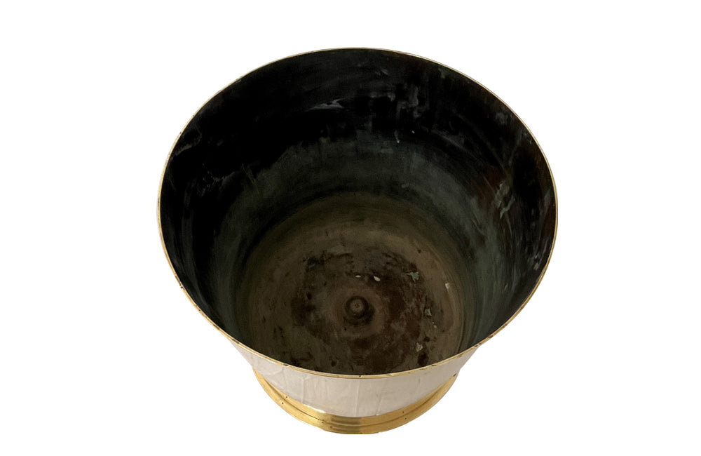 WW1 Brass Trench Art Champagne Bucket - French Decorative Antiques - Trench art - Champagne Bucket - Wine Cooler - Cache Pot - Decorative Accessories - Folk Art - Wine and food Antiques - Antique Shops Tetbury - adpsantiques - AD & PS Antiques