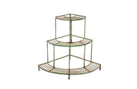 French Iron Corner Plant Stand - Garden Antiques - French Garden Antiques  - Garden Furniture - Antique Plant Stands - Corner Plant Stand - AD & PS Antiques