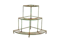 French Iron Corner Plant Stand - Garden Antiques - French Garden Antiques  - Garden Furniture - Antique Plant Stands - Corner Plant Stand - AD & PS Antiques