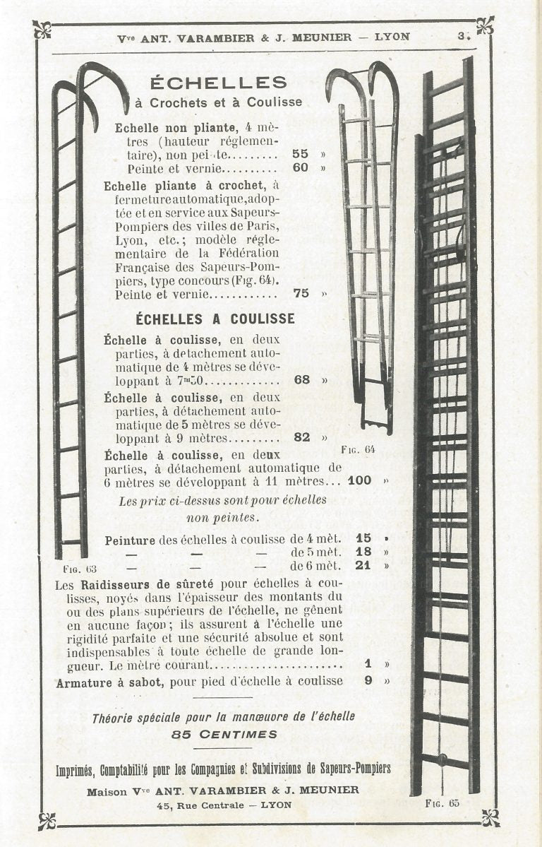 JOSEPH MEUNIER FRENCH FIREMANS LADDER