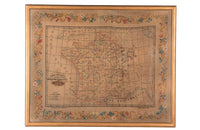 Framed Early 19th Century Silkwork French Map - French Decorative Antiques - Silkwork - Antique Textiles - Cartography - Decorative Antiques - Decorative Accessories - Wall Art - Wall decorations - Antique Needlework - Antique Maps - Antique Shope Tetbury - adpsantiques - AD & PS Antiques