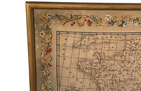 Framed Early 19th Century Silkwork French Map - French Decorative Antiques - Silkwork - Antique Textiles - Cartography - Decorative Antiques - Decorative Accessories - Wall Art - Wall decorations - Antique Needlework - Antique Maps - Antique Shope Tetbury - adpsantiques - AD & PS Antiques
