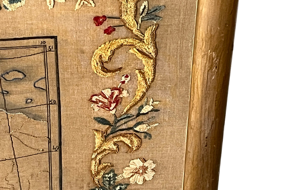 Framed Early 19th Century Silkwork French Map - French Decorative Antiques - Silkwork - Antique Textiles - Cartography - Decorative Antiques - Decorative Accessories - Wall Art - Wall decorations - Antique Needlework - Antique Maps - Antique Shope Tetbury - adpsantiques - AD & PS Antiques