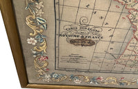 Framed Early 19th Century Silkwork French Map - French Decorative Antiques - Silkwork - Antique Textiles - Cartography - Decorative Antiques - Decorative Accessories - Wall Art - Wall decorations - Antique Needlework - Antique Maps - Antique Shope Tetbury - adpsantiques - AD & PS Antiques