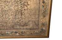 Framed Early 19th Century Silkwork French Map - French Decorative Antiques - Silkwork - Antique Textiles - Cartography - Decorative Antiques - Decorative Accessories - Wall Art - Wall decorations - Antique Needlework - Antique Maps - Antique Shope Tetbury - adpsantiques - AD & PS Antiques