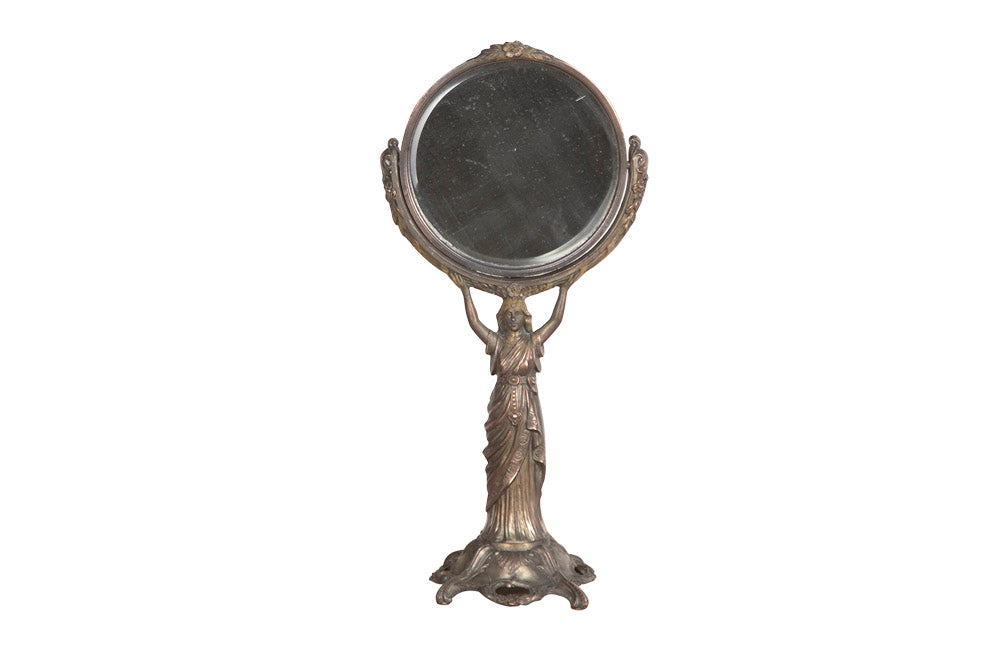FRENCH ART NOUVEAU PSYCHE TABLE MIRROR