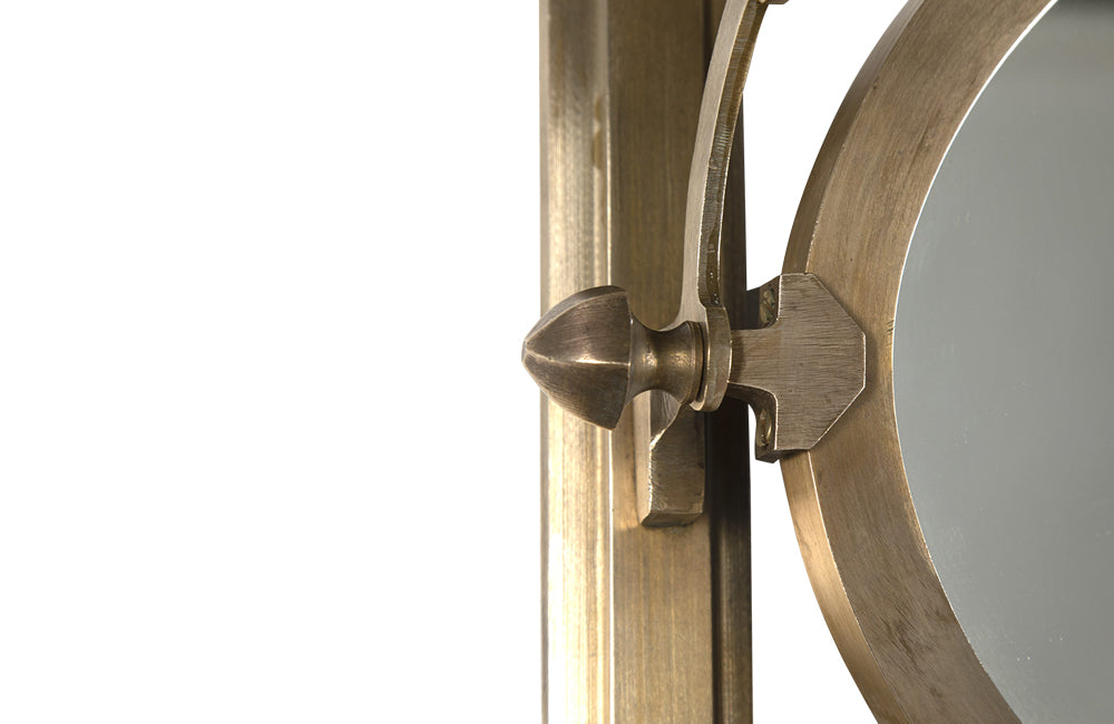 French Brass Coat Hat Rack With Oval Mirror - Antique Mirror - Antique Coat Rack – Antique Hat Stand - Brass hooks – Portmanteau - French Antiques – Decorative Antiques - AD & PS Antiques