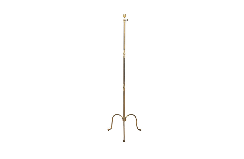 FRENCH BRASS REEDED FLOOR LAMP