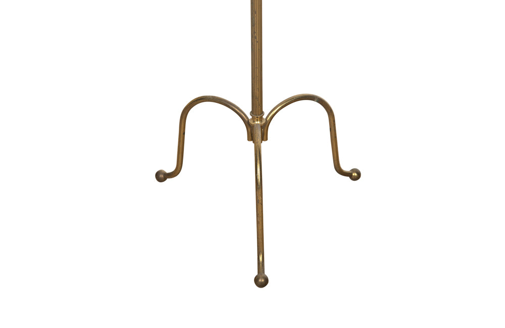 FRENCH BRASS REEDED FLOOR LAMP