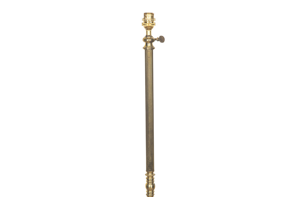 FRENCH BRASS REEDED FLOOR LAMP