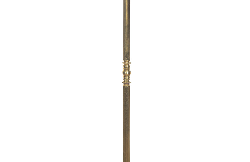 FRENCH BRASS REEDED FLOOR LAMP