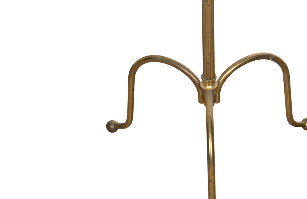 FRENCH BRASS REEDED FLOOR LAMP