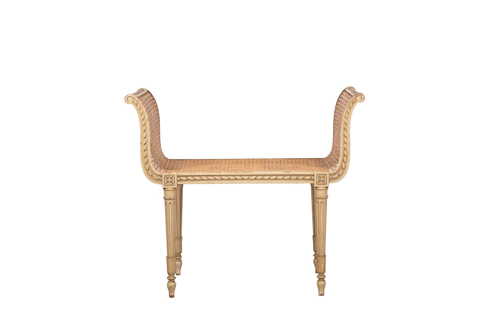 FRENCH LOUIS XVI REVIVAL CANED STOOL