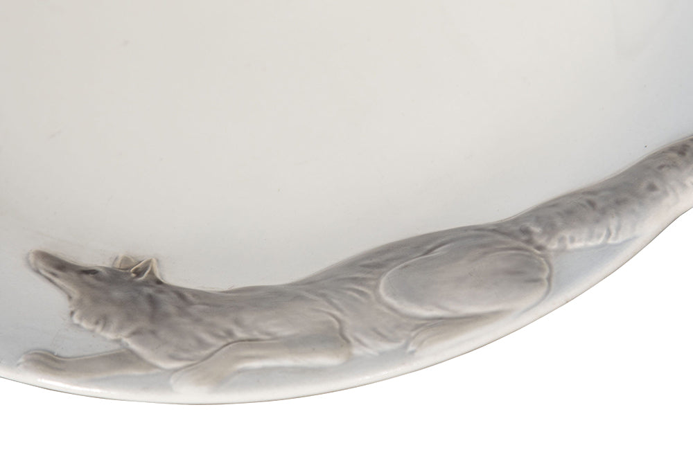 Geshutzt 1930's 13 piece game dinner service decorated with animals and birds - Decorative Antiques