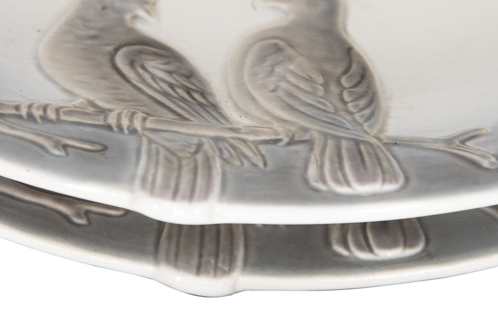 Geshutzt 1930's 13 piece game dinner service decorated with animals and birds - Decorative Antiques