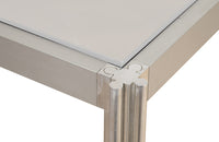 George Ciancimino Glass Top Dining Table - Mid Century Glass dining table - French Mid Century Furniture - AD & PS Antiques